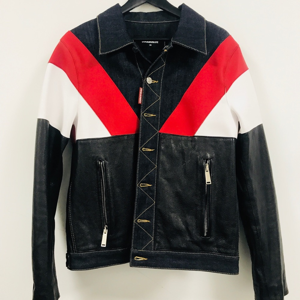 Dsquared2 Leather/denim jacket